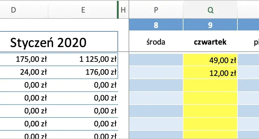 Kalendarz Excel do pobrania - 3 szablony z automatyczną aktualizacją dat