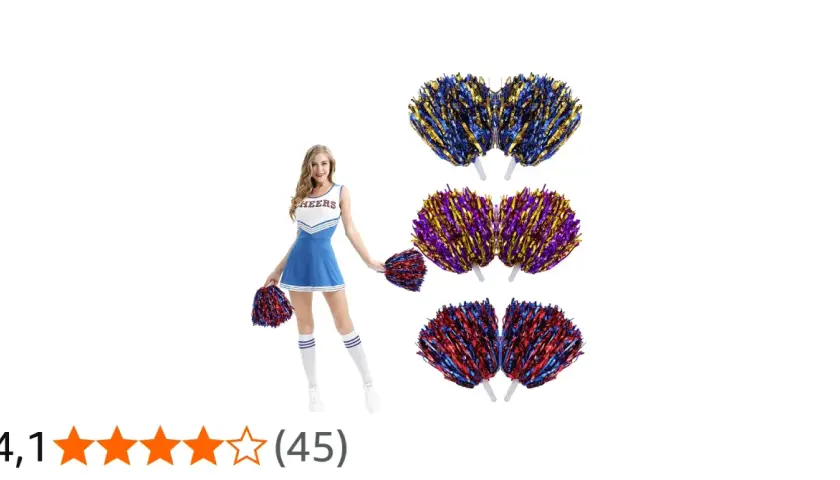 Cheerleader con pon pon colorati, perfetti per imparare come fare i pon pon e animare ogni evento!