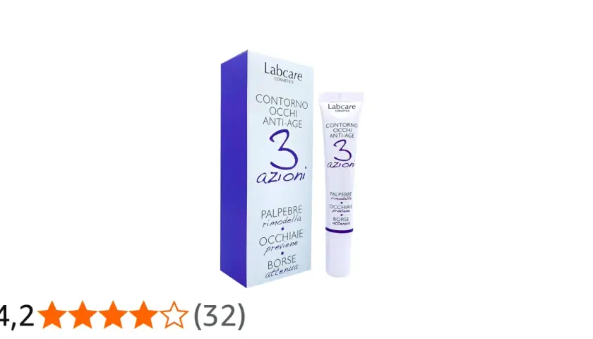 Crema contorno occhi Labcare con 3 azioni: rimodella palpebre, previene occhiaie e attenua borse. La crema contorno occhi si mette anche sulle palpebre.