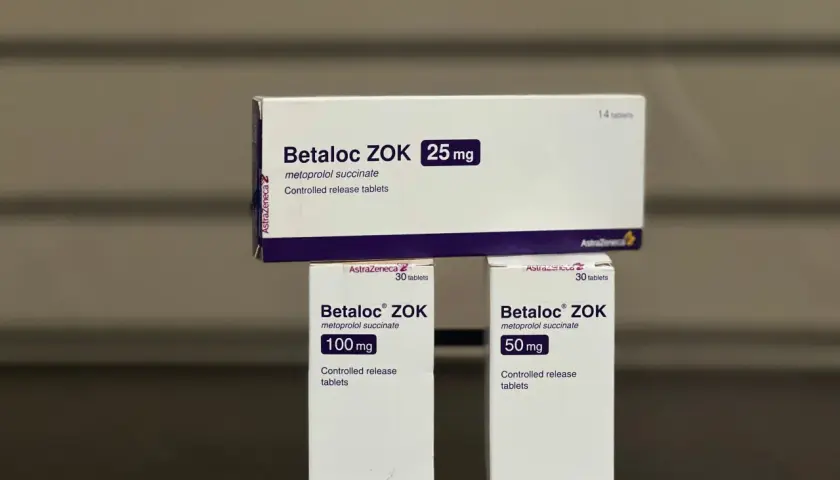 Opakowania leku Betaloc ZOK 25 mg, 50 mg i 100 mg.