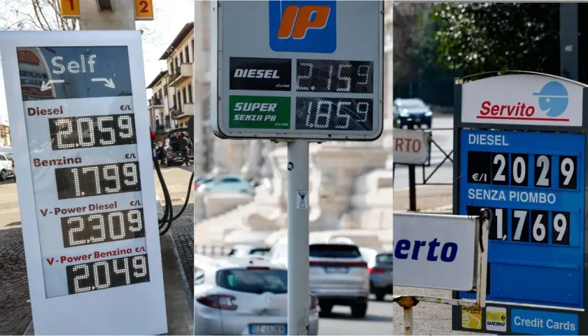 Prezzi carburante: Diesel 2,059€/L, Benzina 1,799€/L. Spero di non aver messo 3 litri di benzina nel diesel!