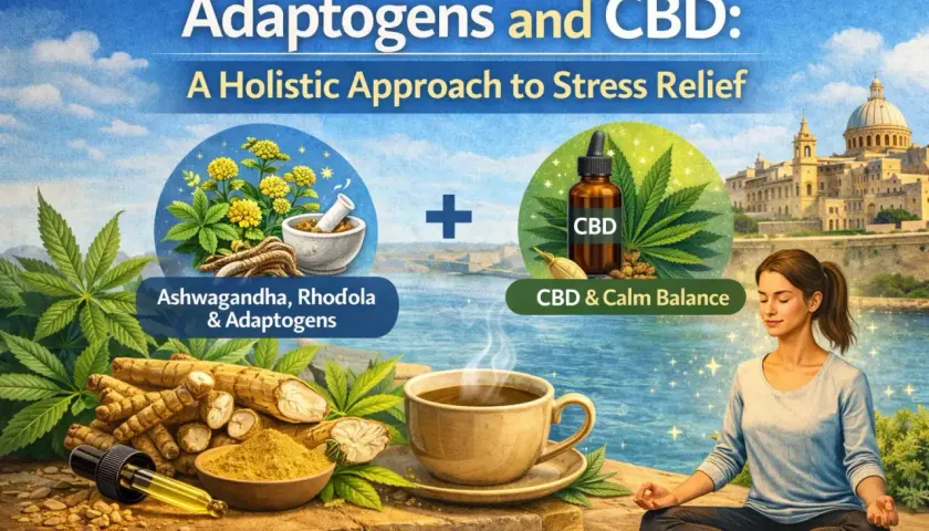 Ashwagandha, Rhodiola & Adaptogene: natürliche Helfer für Stressabbau. CBD & Calm Balance für innere Ruhe.