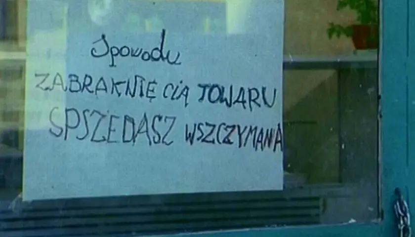 Z powodu braku towaru sprzedaż wstrzymana. Naprawdę pisownia!