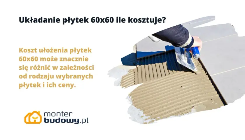 Układanie płytek 60x60: poznaj cennik i czynniki wpływające na koszt. Ręka fachowca z kielnią nakłada klej na podłogę.