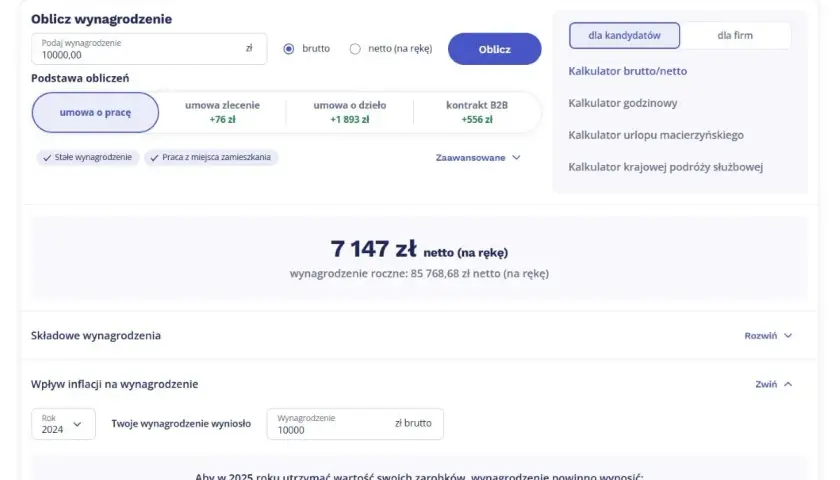 Kalkulator zmiany wartości pieniądza w czasie - oblicz inflację
