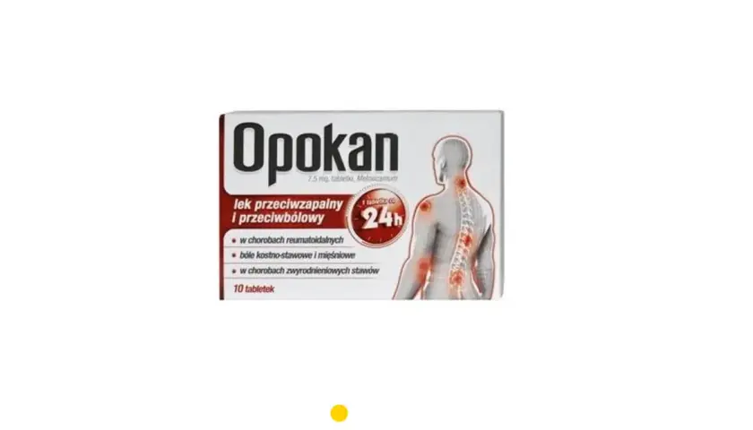 Opokan 7,5 mg - lek przeciwzapalny i przeciwbólowy. Informacje o dawkowaniu dla psa znajdziesz w ulotce. 10 tabletek.