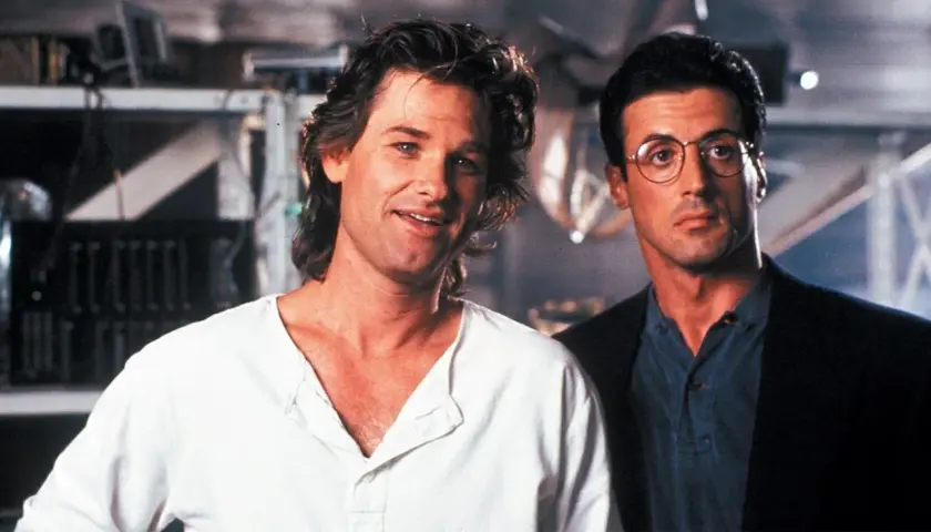 Kurt Russell i Sylvester Stallone w filmie "Tango i Cash".