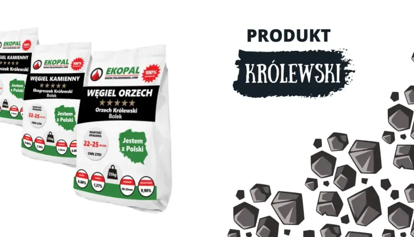 Worki z ekogroszkiem "Król" - tani ekogroszek z dostawą. Wysokiej jakości węgiel kamienny i orzech.