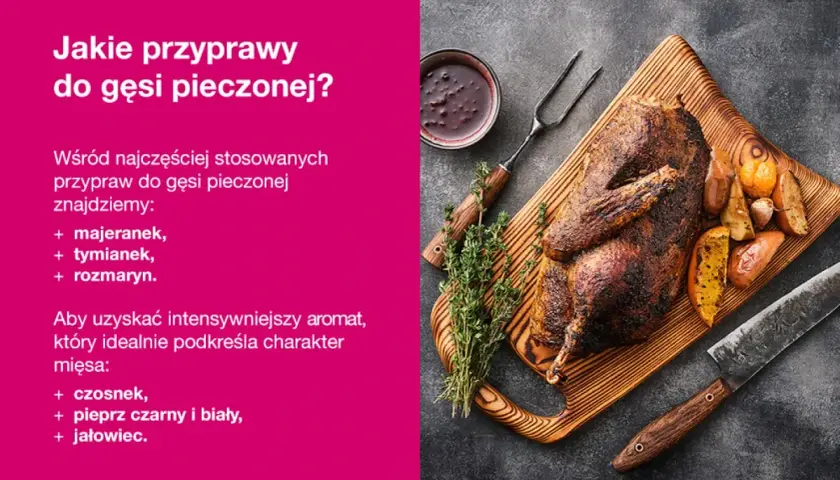 Jakie przyprawy do pieczenia gęsi, aby uzyskać wyjątkowy smak?