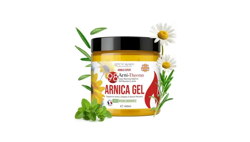 Gel de Arnica Expert con extractos de plantas, ideal para alivio muscular y recuperación.
