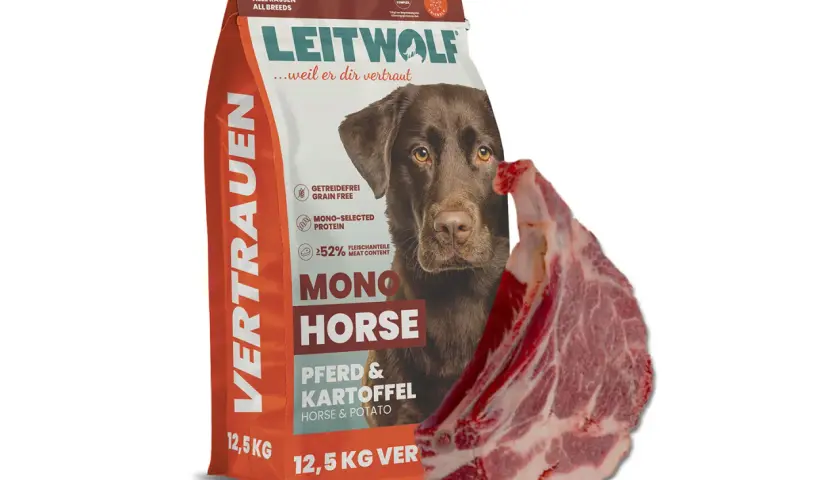 Leitwolf Hundefutter mit Pferdefleisch: Gut verträglich, auch bei empfindlichen Mägen. Kein Durchfall dank hochwertiger Zutaten.