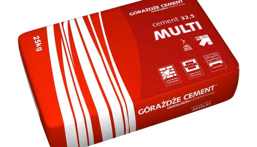 Worek cementu Górażdże MULTI 25kg. Zastanawiasz się, ile kosztuje worek cementu? Ten produkt nadaje się do murowania, tynkowania, stabilizacji pod kostkę i fundamentów.