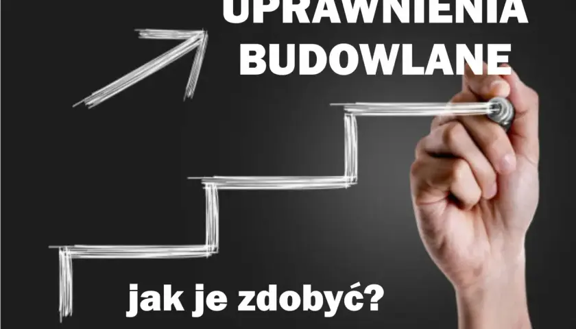 Ręka rysuje schody kariery, symbolizujące drogę do zdobycia uprawnień budowlanych elektrycznych.