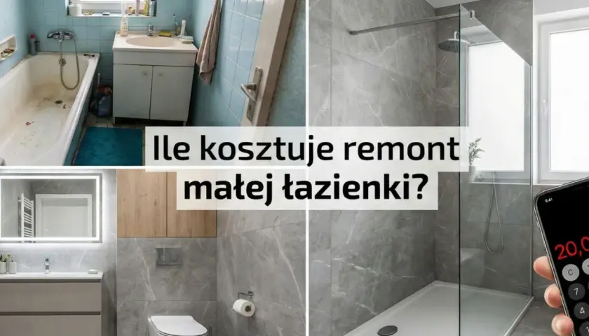 Przed i po remoncie małej łazienki. Sprawdź, jaki jest koszt remontu łazienki 5m2 robocizna.