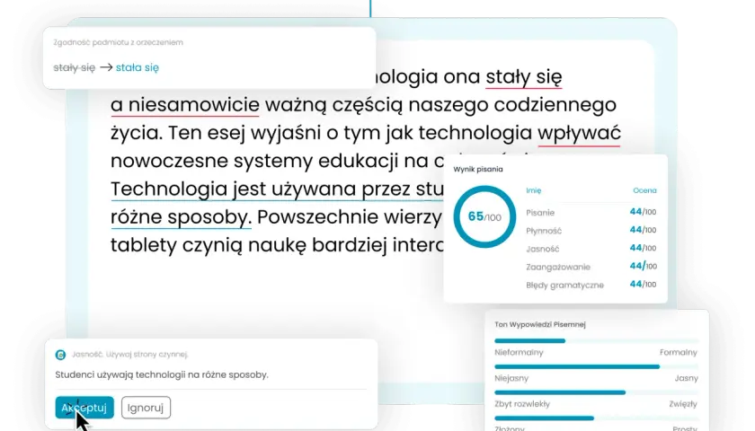 Poprawki gramatyczne i stylistyczne, w tym znaki przestankowe, pomagają w tworzeniu jasnych tekstów.