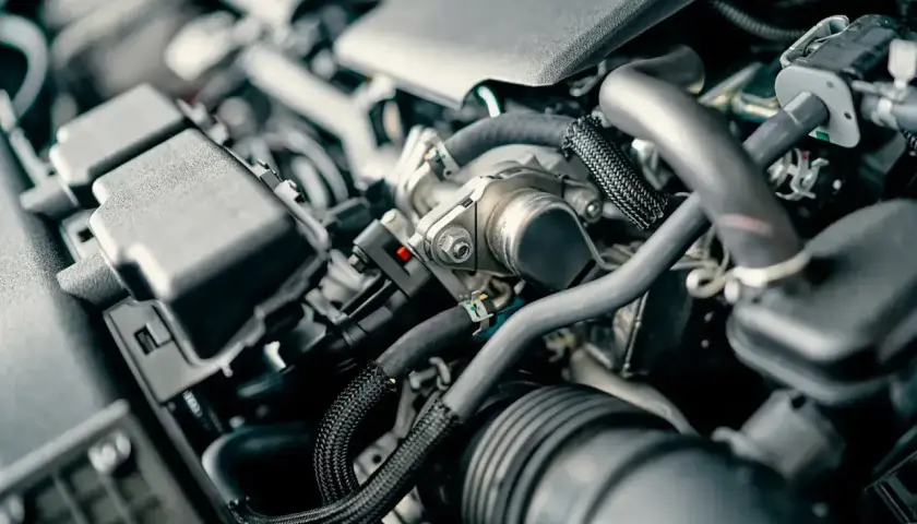 Silnik diesla z widocznymi przewodami i elementami układu paliwowego. Przyczyny wypadania zapłonu diesel mogą być różne, od problemów z wtryskiwaczami po zanieczyszczenia.
