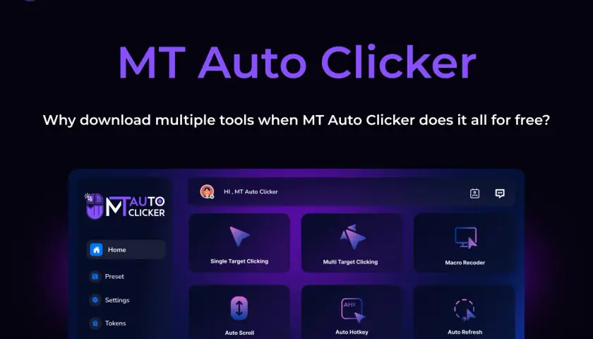 MT Auto Clicker für PC: Ein Tool für Single Target Clicking, Auto Scroll, Auto Hotkey und mehr.