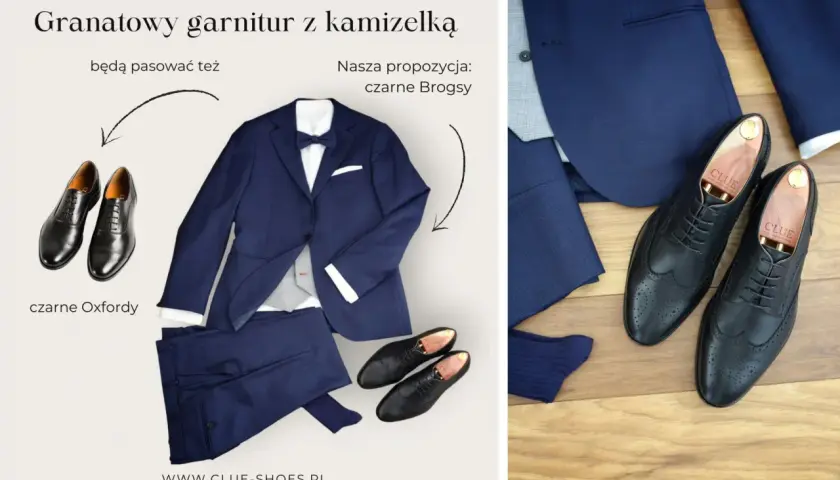 Granatowy garnitur na wesele: Jakie buty wybrać? [Poradnik]