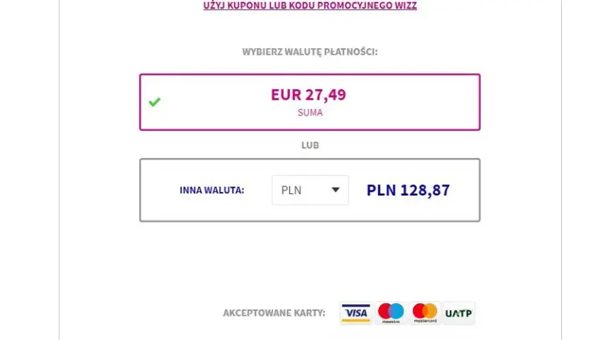 Wizz Air: Który przelew wybrać - krajowy czy międzynarodowy?