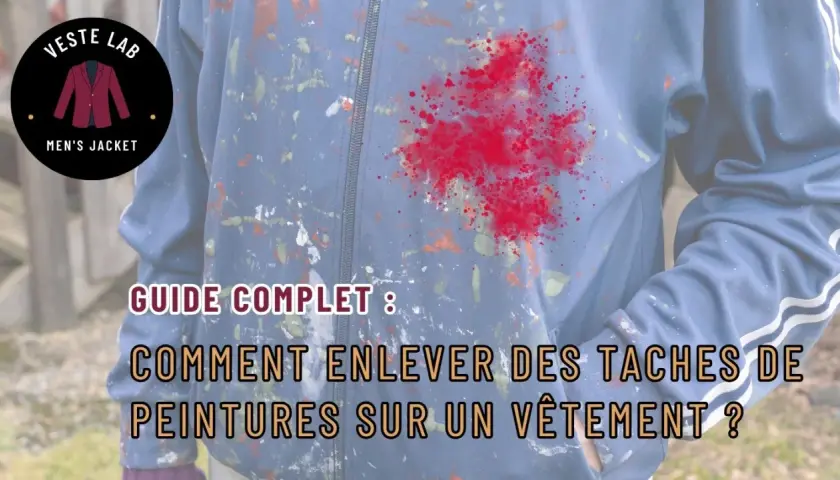Guide complet : comment enlever des taches de peinture sur un vêtement, comme cette doudoune éclaboussée.