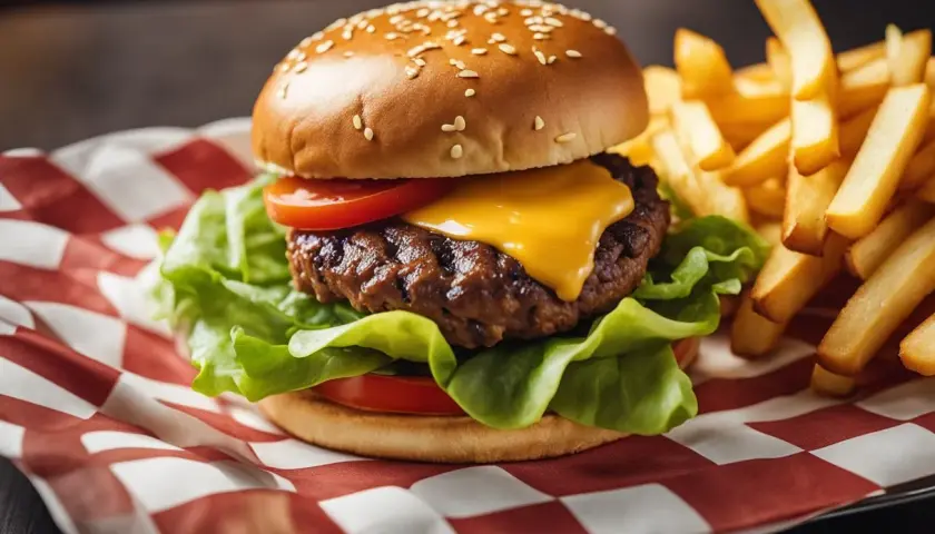 Ile kalorii ma burger wołowy z frytkami? Zaskakujące wartości!