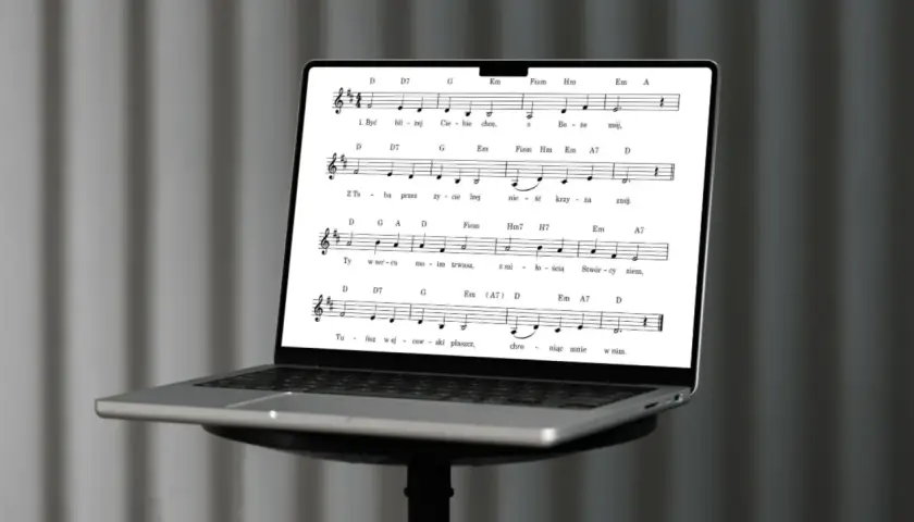 Śpiewnik religijny z chwytami na gitarę – graj ulubione pieśni łatwo