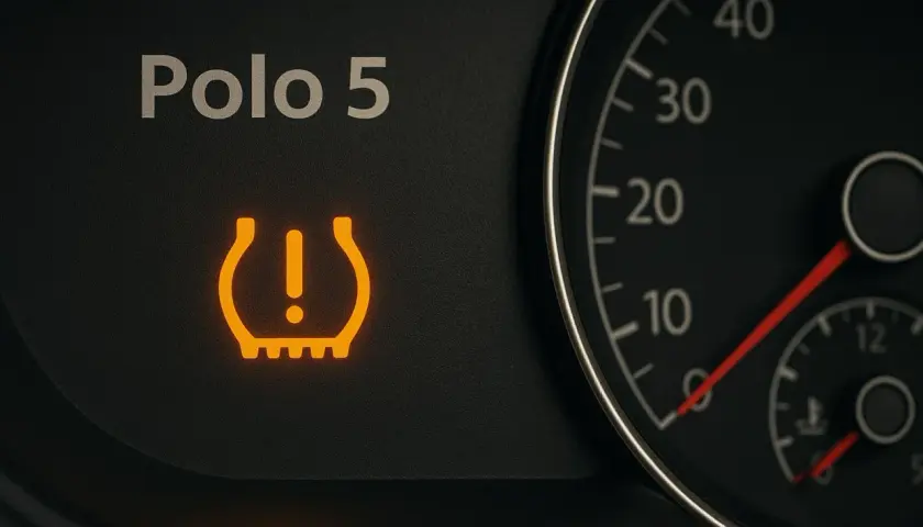 Voyant de pression des pneus allumé sur une Polo 5. Il faut vérifier et enlever voyant pression pneu.