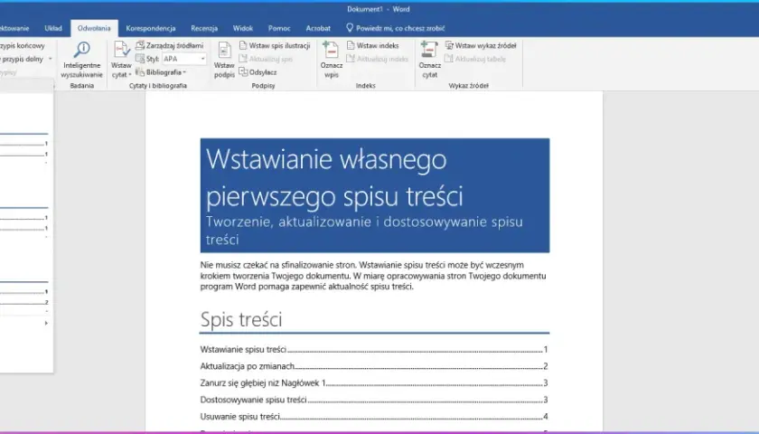 Jak wstawić spis treści w Wordzie - proste kroki, które musisz znać