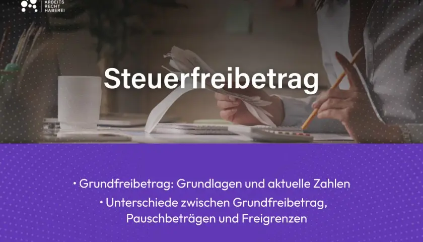 Frau mit Belegen und Taschenrechner, Thema Steuerfreibetrag 2026. Grundfreibetrag, Pauschbeträge und Freigrenzen erklärt.