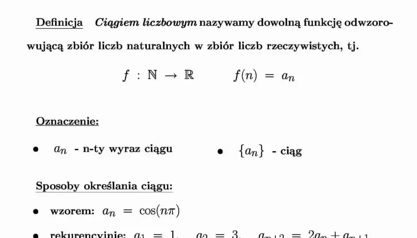 Ciągi w matematyce: zrozumienie definicji, typów i zastosowań
