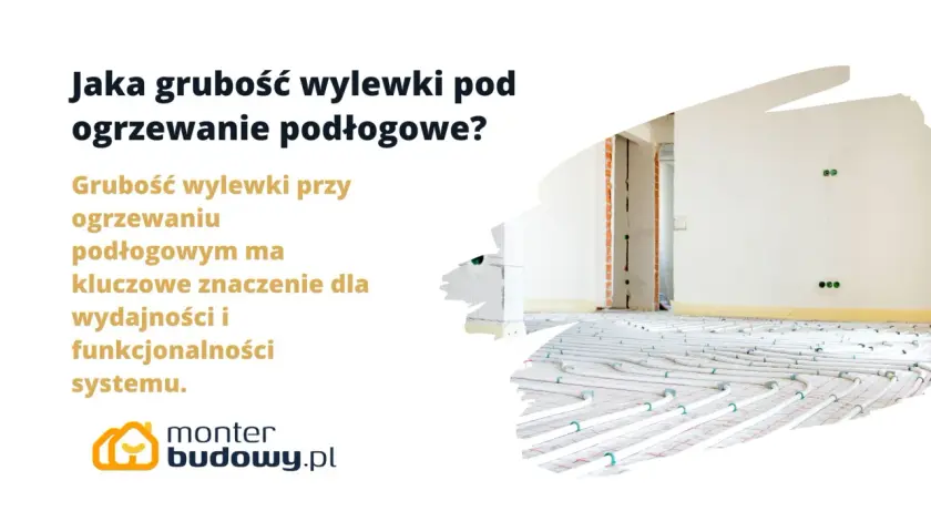 Instalacja ogrzewania podłogowego z rurkami na podłożu.