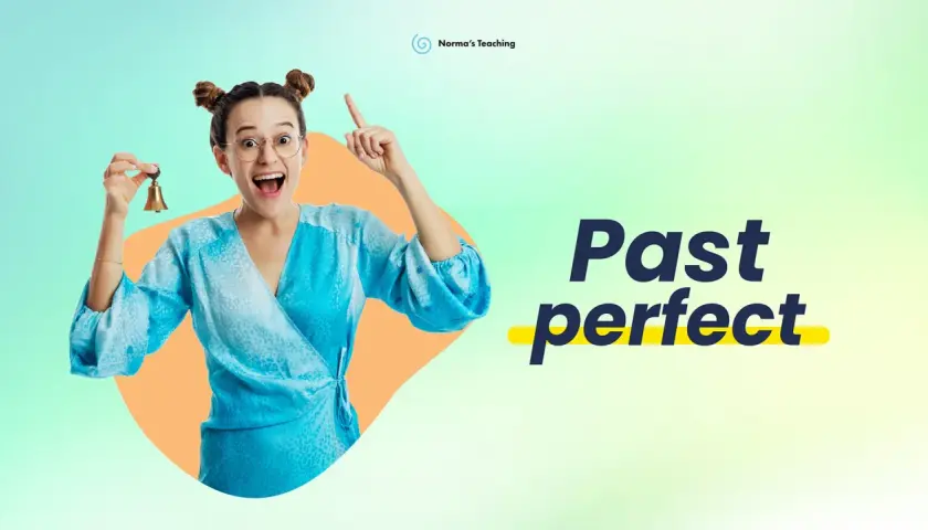 Ragazza con campanellino e occhiali, entusiasta per la formazione sul Past Perfect.