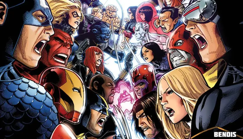 Captain America, Iron Man, Wolverine, et al. affrontent Magneto et les X-Men. Une bataille épique entre Marvel et DC.