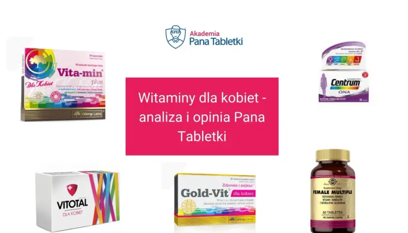 Najlepsze witaminy dla kobiet: Vita-min, Centrum ONA, Gold-Vit, Vitotal, Female Multiple. Analiza i opinia Pana Tabletki.