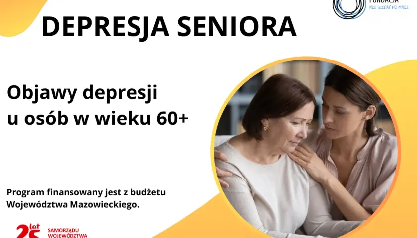 Młoda kobieta pociesza starszą, która doświadcza objawów depresji. Program wspiera seniorów.