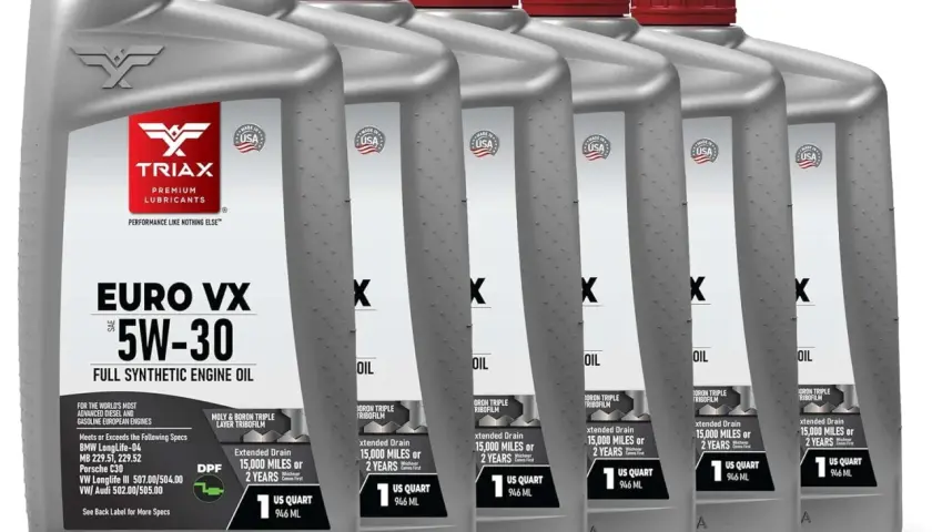 Aceite Triax Euro VX 5W-30, ideal para tu Audi A3 2.0 TDI 140cv. ¡Rendimiento superior!
