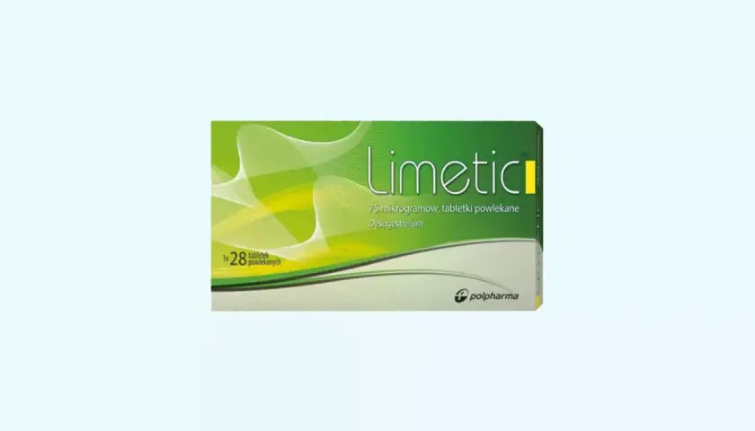 Opakowanie leku Limetic, zawierające 28 tabletek powlekanych.