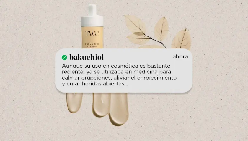 Suero con retinol vegetal bakuchiol, ideal para calmar la piel y reducir rojeces.