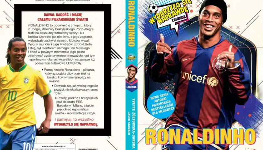 Ronaldinho, numer 10, czarował na boisku. Książka o jego drodze do legendy, od ulic Brazylii po największe kluby.