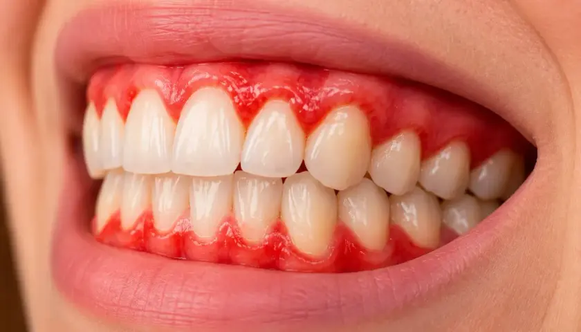 Gengive rosse e gonfie attorno ai denti bianchi. Scopri cosa fare per gengive infiammate e ritrovare un sorriso sano.