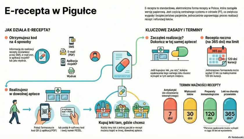 E-recepta w pigułce: jak działa, zasady i terminy ważności. Dowiedz się, ile ważna jest recepta i jak ją realizować.