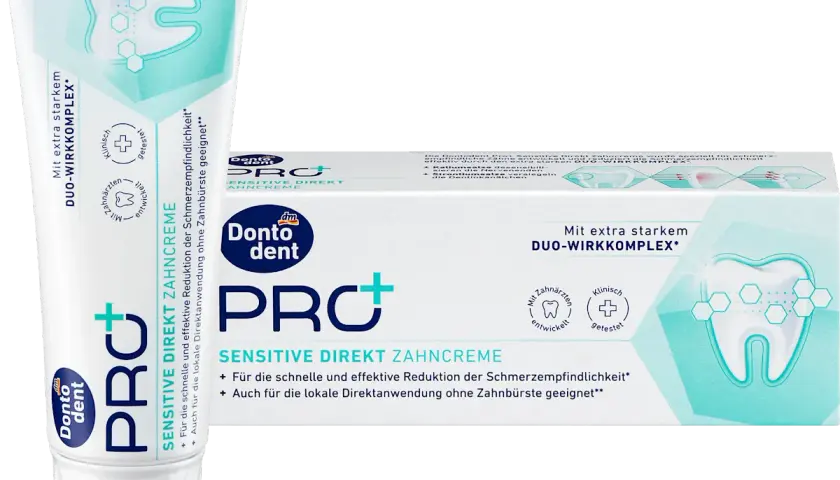 Pasta do zębów DontoDent PRO Sensitive z DUO-WIRKKOMPLEX. Idealna na nadwrażliwość, opracowana przez dentystów.