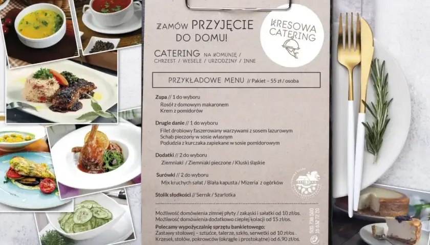 Kresowa Catering oferuje pyszne menu na wesele i inne przyjęcia. Zobacz przykładowe dania i zamów catering na swoje wydarzenie!