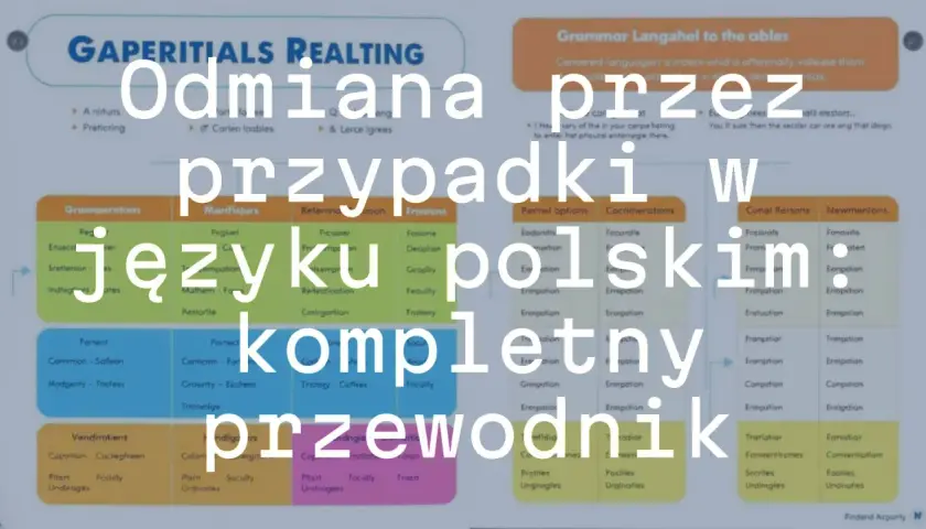 Odmiana przez przypadki w języku polskim: kompletny przewodnik. Akronim "GAP" jest kluczowy.