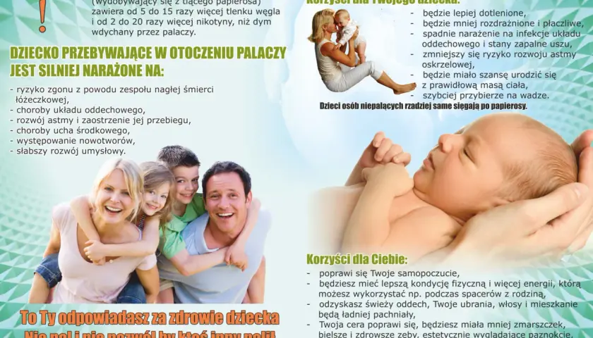 Palenie w ciąży szkodzi dziecku. Rzuć palenie dla zdrowia dziecka i korzyści dla siebie.