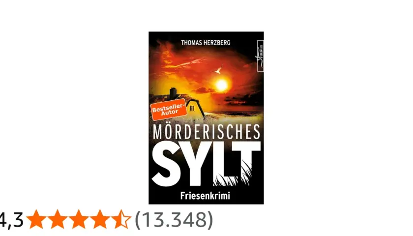Buchcover "Mörderisches Sylt" von Thomas Herzberg. Hannah Lambert ermittelt in diesem Friesenkrimi auf der Insel.