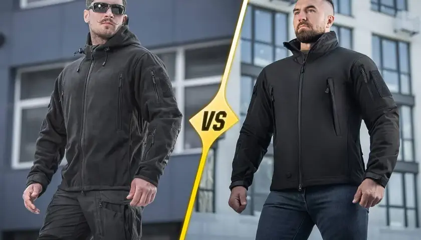 Mężczyźni w kurtkach softshell. Dowiedz się, softshell na jakie temperatury sprawdzi się najlepiej w chłodne dni.