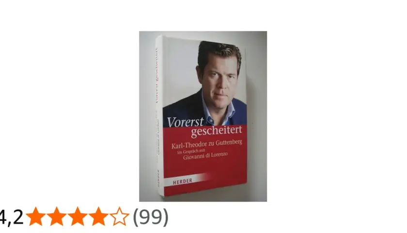 Buchcover: "Vorerst gescheitert" mit Karl-Theodor zu Guttenberg im Gespräch mit Giovanni di Lorenzo.