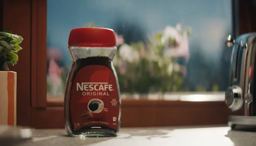 Słoik Nescafé Classic Original, pełen aromatycznej kawy, obiecuje pobudzenie. Ile kofeiny w tej pysznej filiżance?