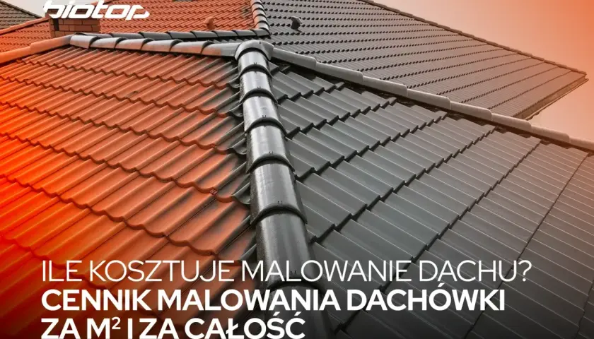 Ile kosztuje malowanie dachu? Sprawdź cennik malowania dachówki za m² i za całość.